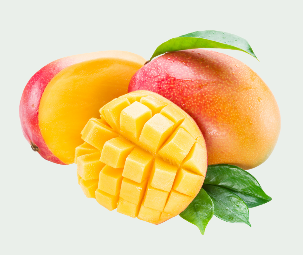 Mango,essen,Diabetes,dürfen,erlaubt,Zucker,Blutzucker,aufgeschnitten,kleine vierecke