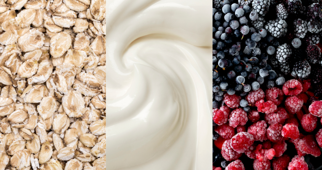 Haferflocken,Joghurt, Beeren, Zutaten,overnitght Oats,gesund,frühstücken,Diabetes